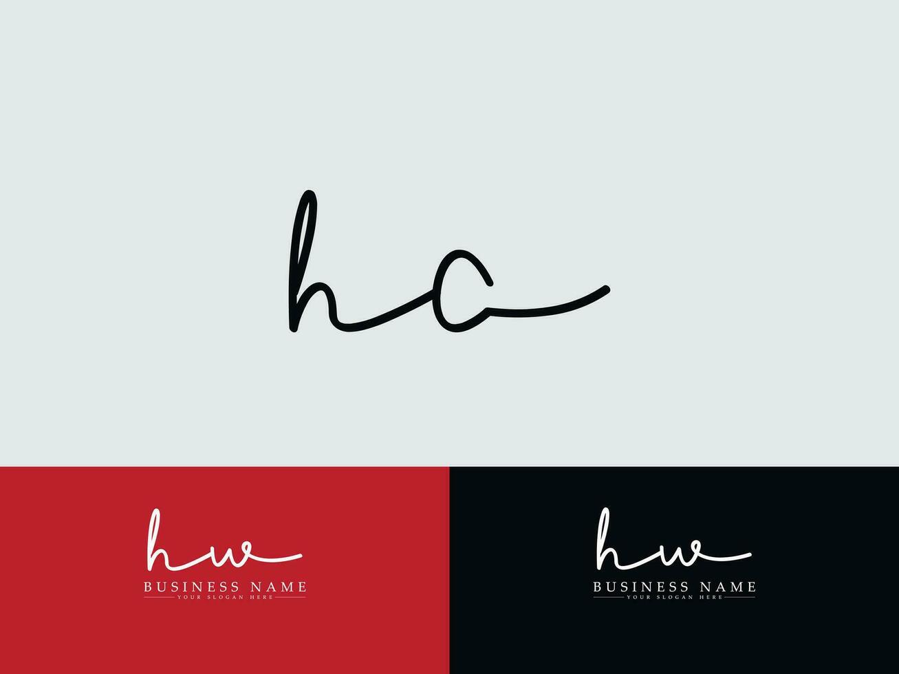 Feminine Hc Logo Icon, Letter HC Signature Logo Icon Vector Art For You
