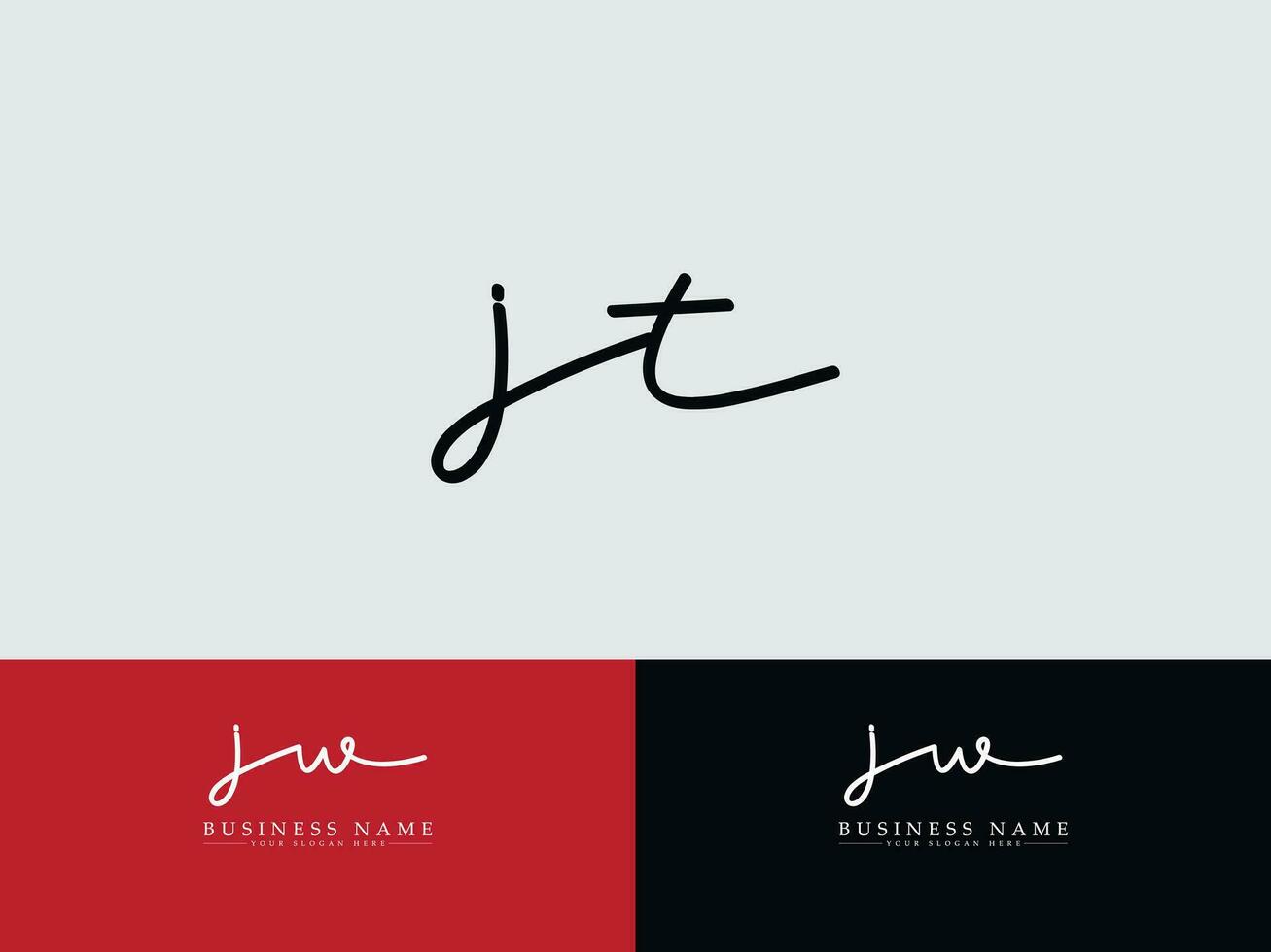 Initial Ft Letter Logo, Signature FT Logo Icon Design vector