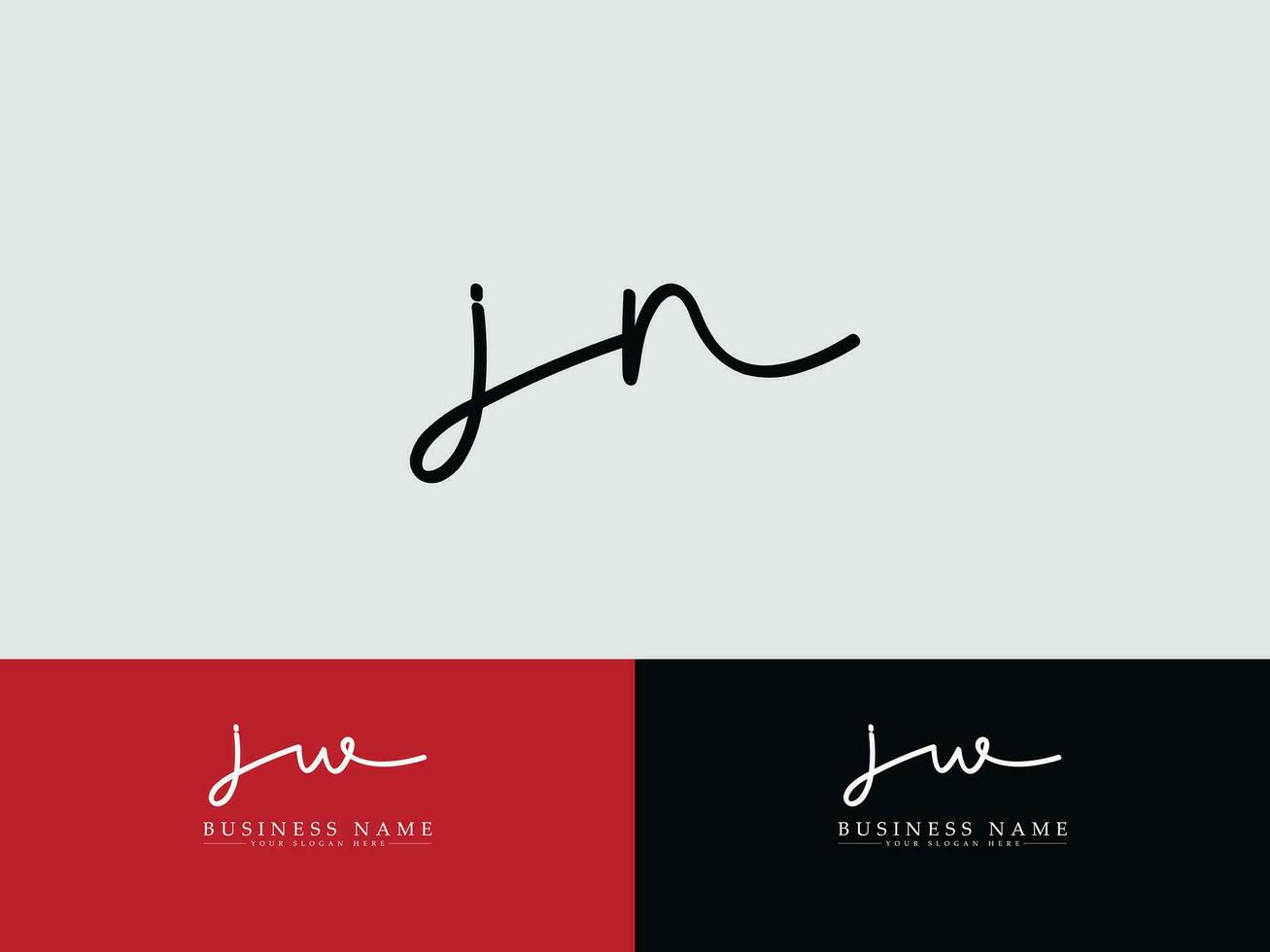 Initial Fn Letter Logo, Signature FN Logo Icon Design vector
