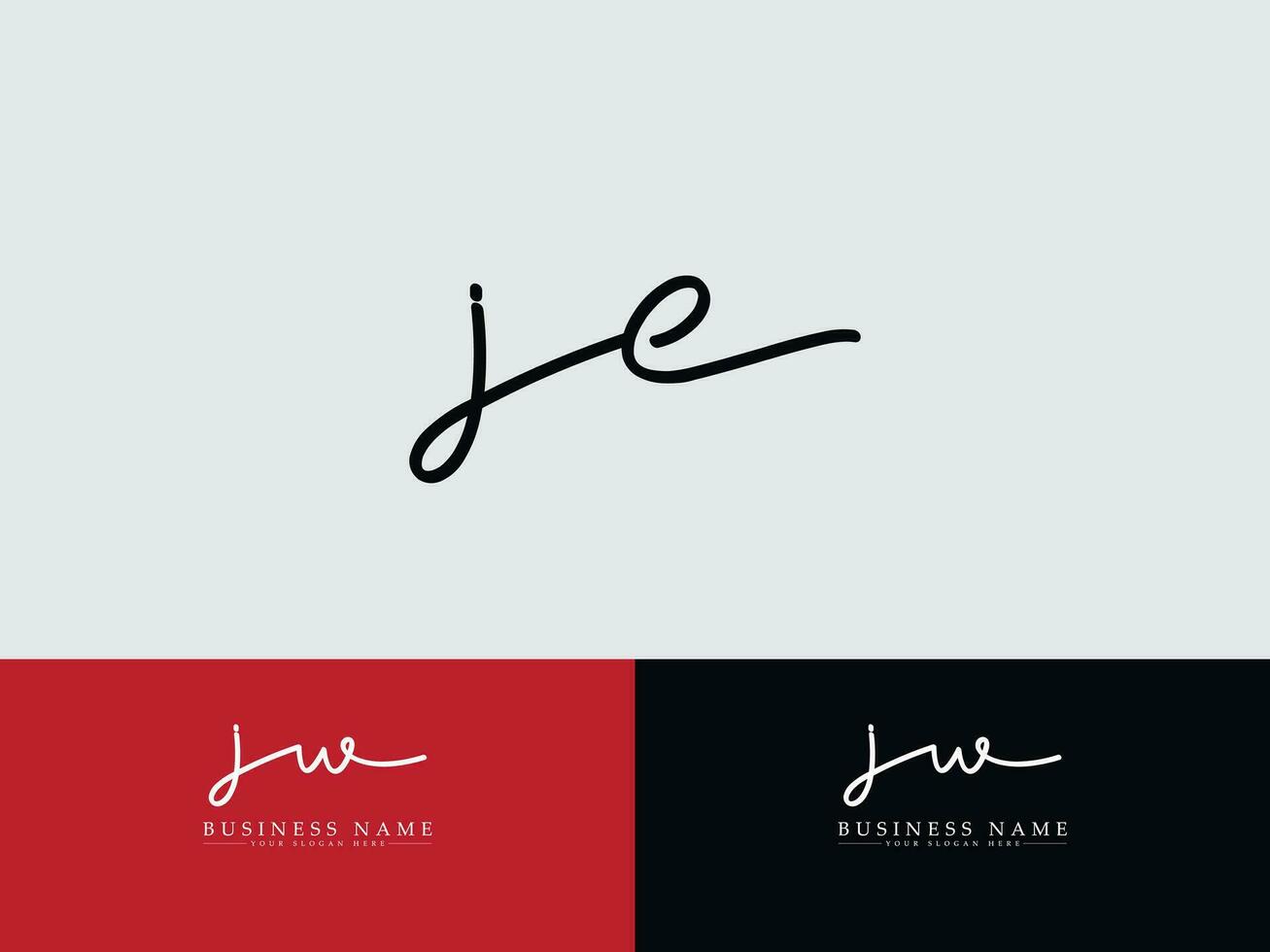 Luxury Je Signature Logo, Letter JE Logo Icon Vector For Business