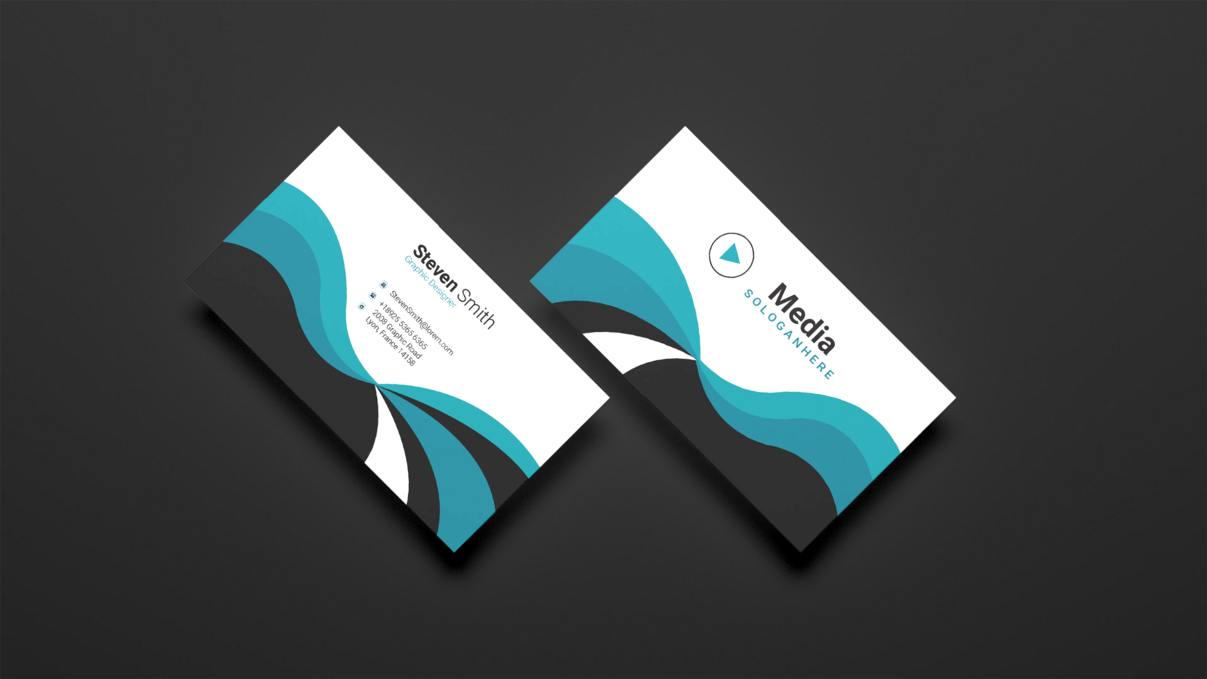 PSD business card mockup free psd