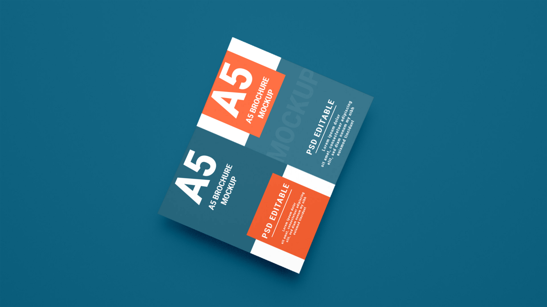 PSD a5 brochure template design mockup free psd