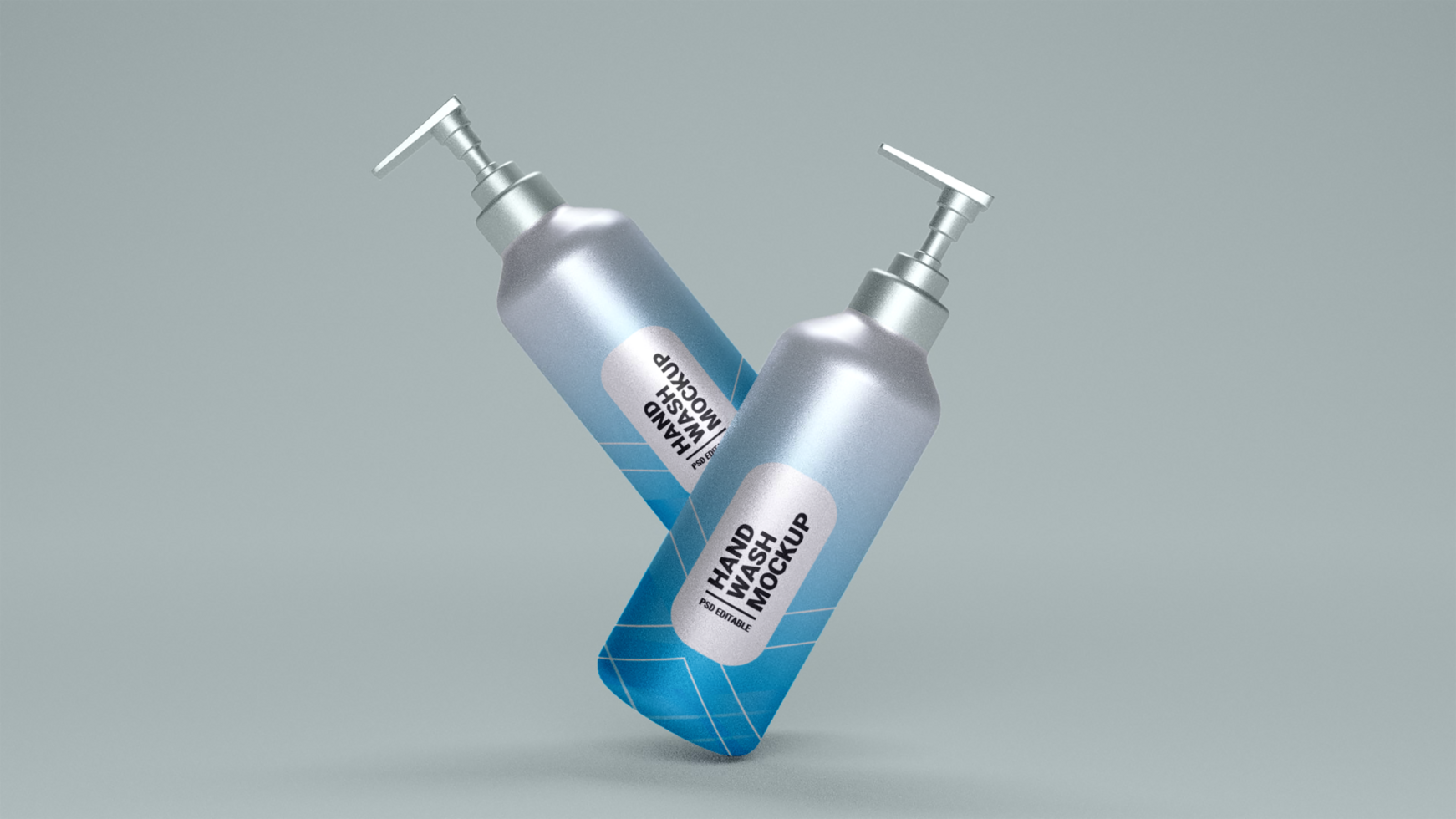 Hand wash bottle mockup free psd