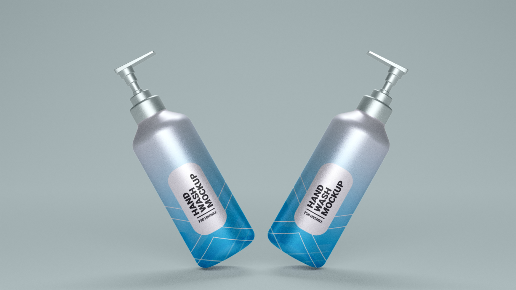 Hand wash bottle mockup free psd