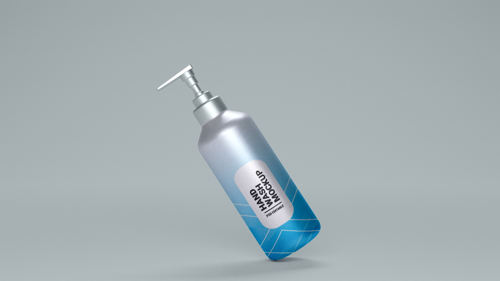 Hand wash bottle mockup free psd