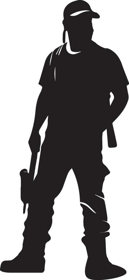 Worker vector silhouette illustration