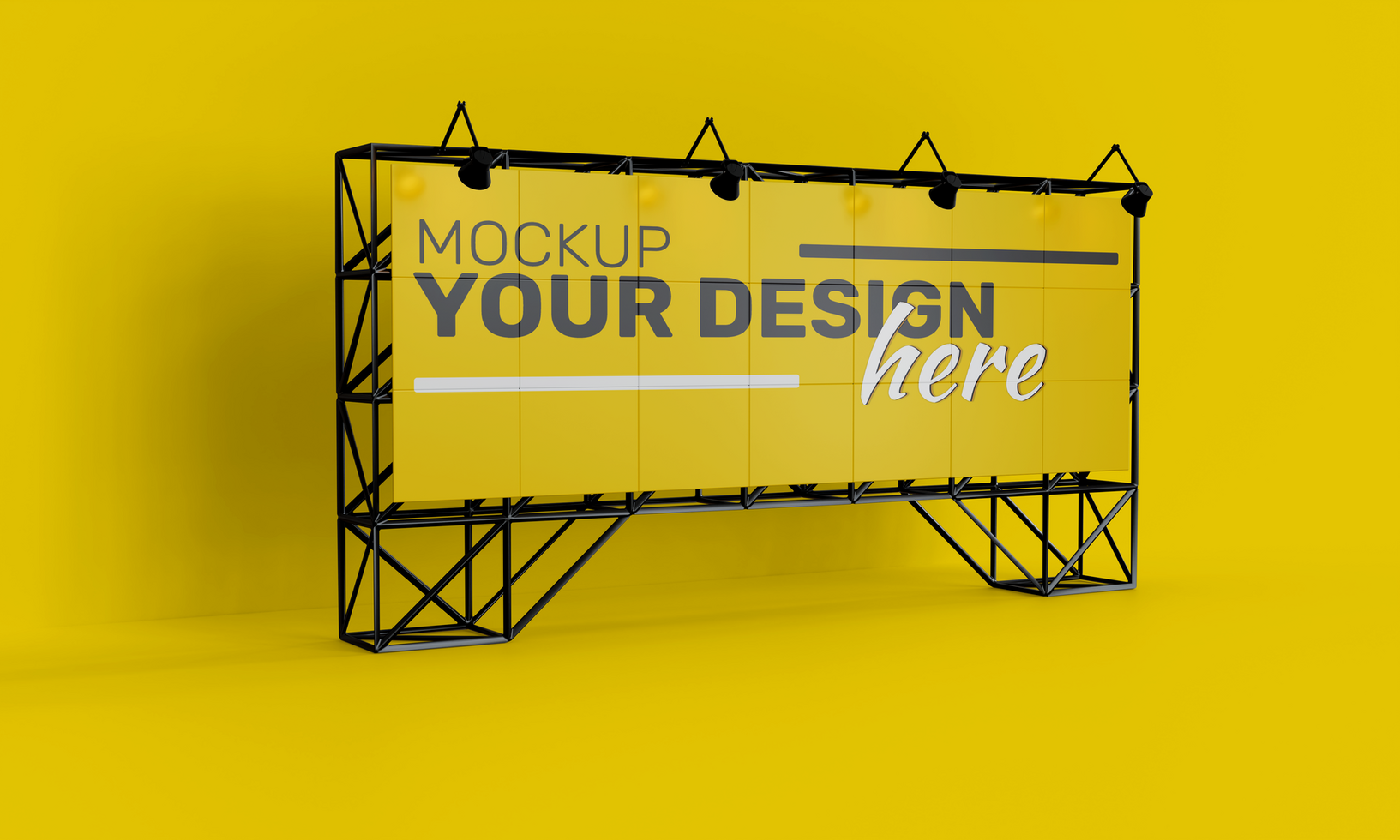 simple and attractive aoutdor ivent banner mockup for branding purposes psd