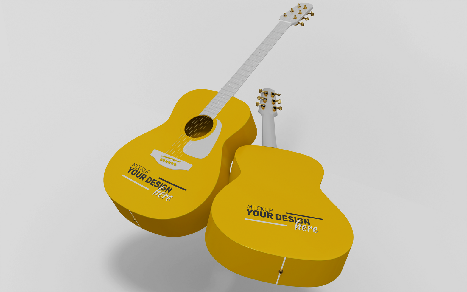 simple and attractive guitar mockup for branding purposes psd