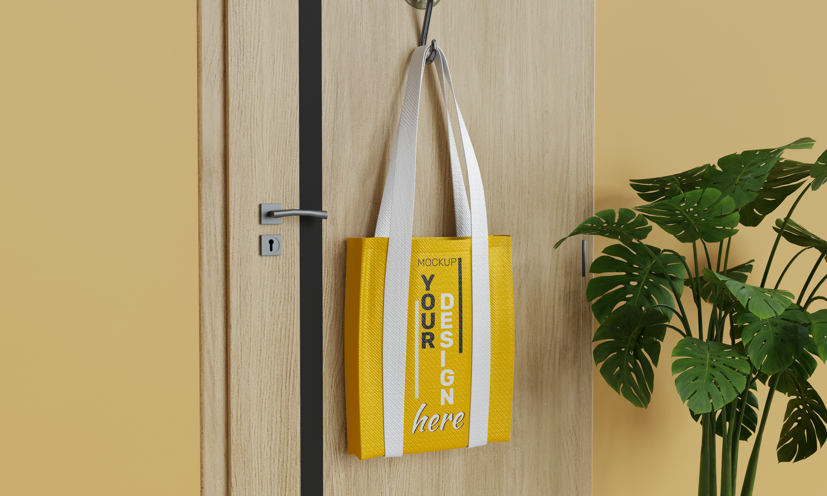 simple and attractive tote bag mockup for branding purposes psd