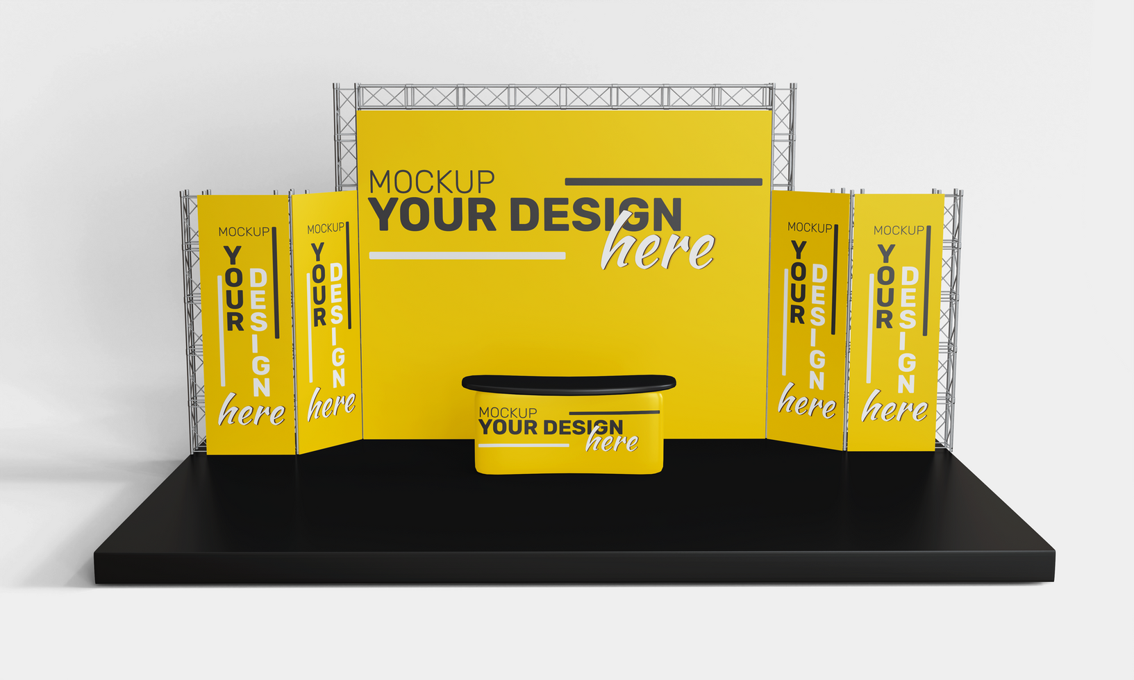 simple and attractive aoutdor ivent banner mockup for branding purposes psd