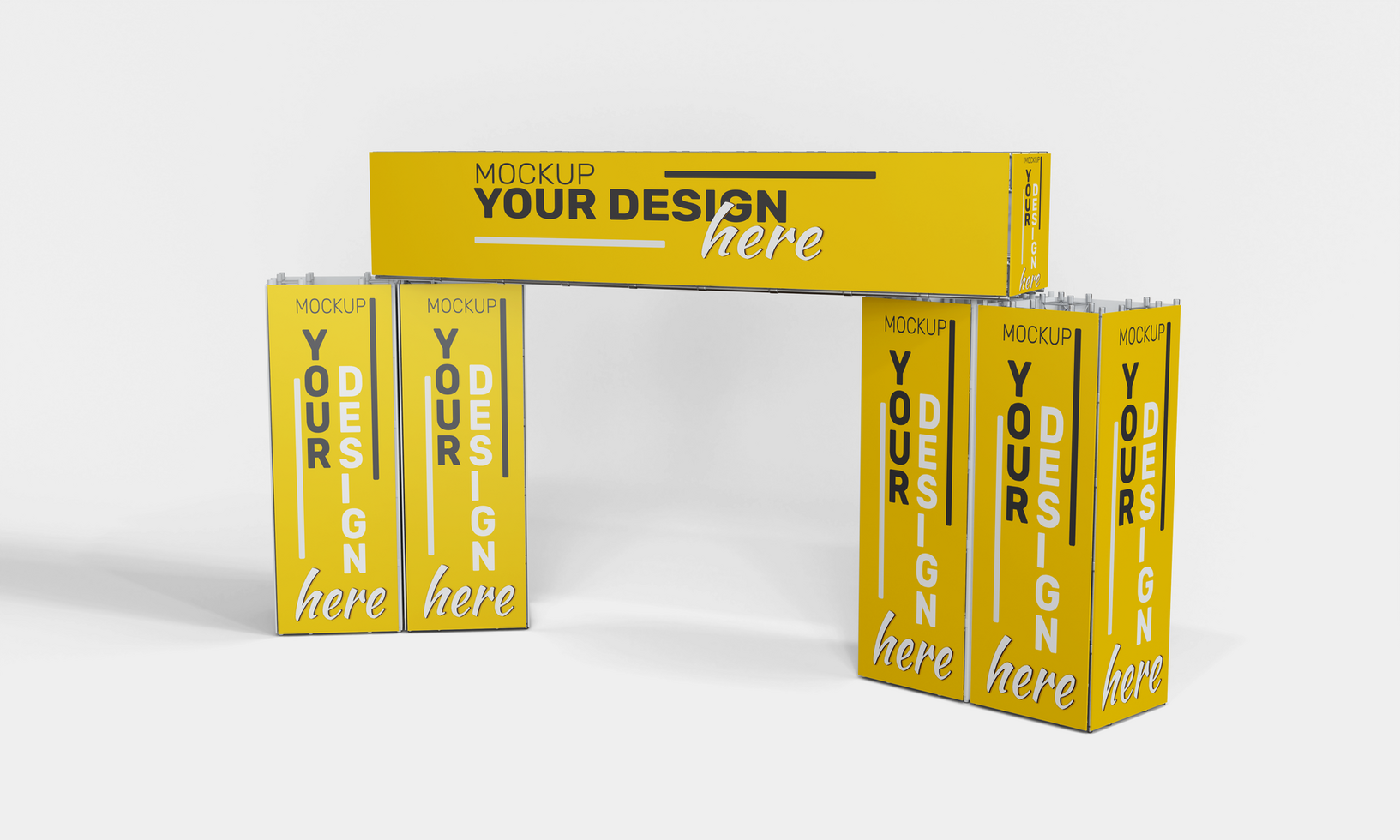 simple and attractive aoutdor ivent banner mockup for branding purposes psd