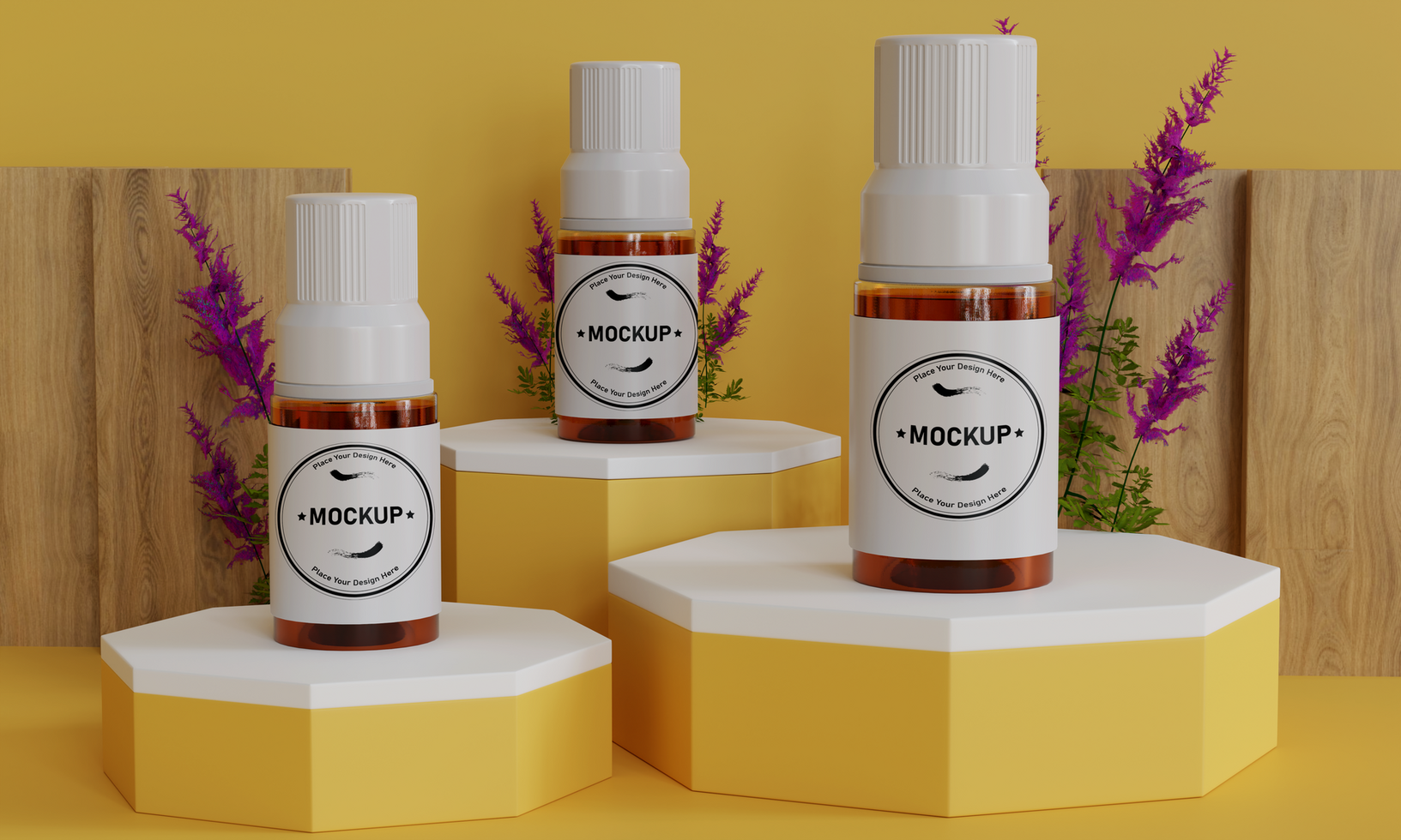 Simple and attractive bottle liquid mockup for branding purposes psd