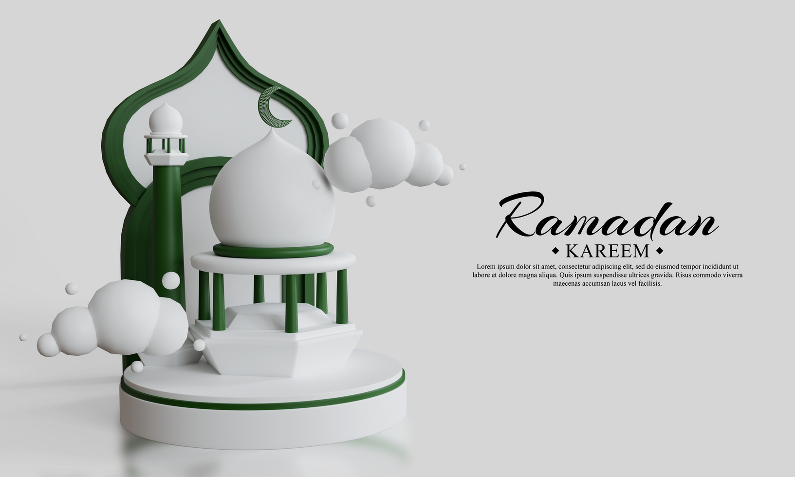 Luxurious ramadan karem background psd template