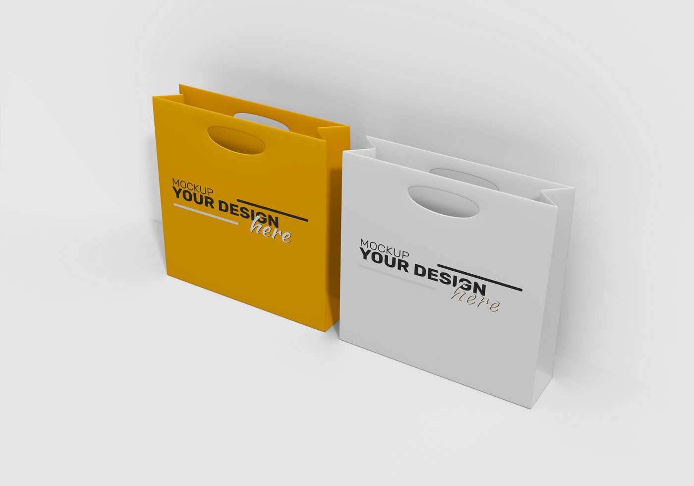 simple and attractive shopping paper bag mockup for branding purposes psd