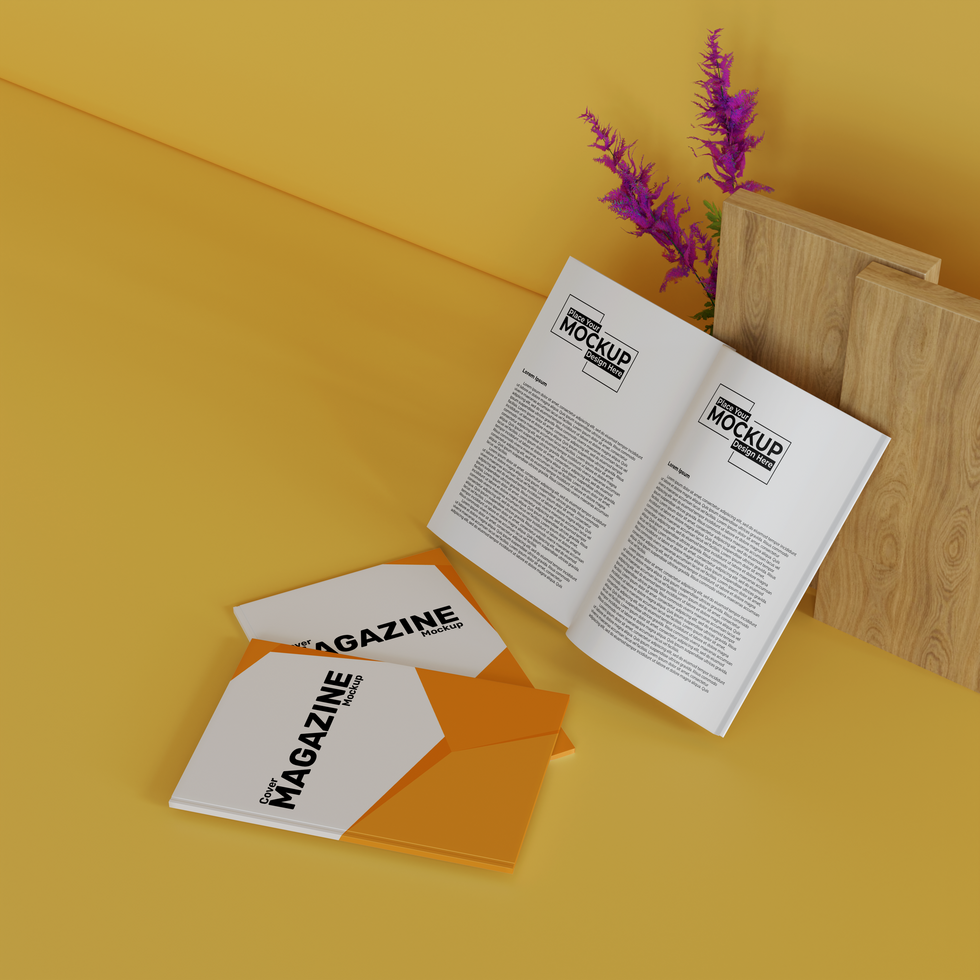 A simple and attractive magazine mockup for branding purposes psd
