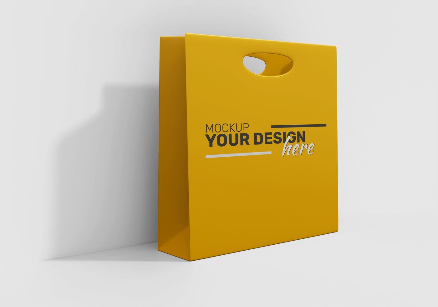 simple and attractive shopping paper bag mockup for branding purposes psd