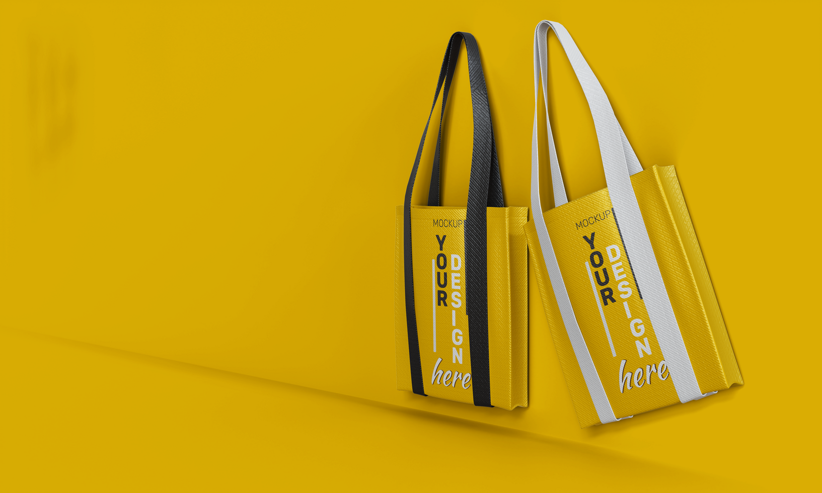 simple and attractive tote bag mockup for branding purposes psd