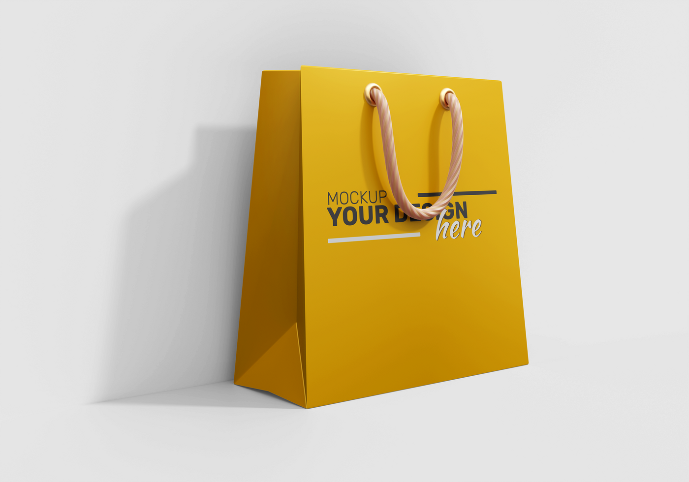 simple and attractive shopping paper bag mockup for branding purposes psd