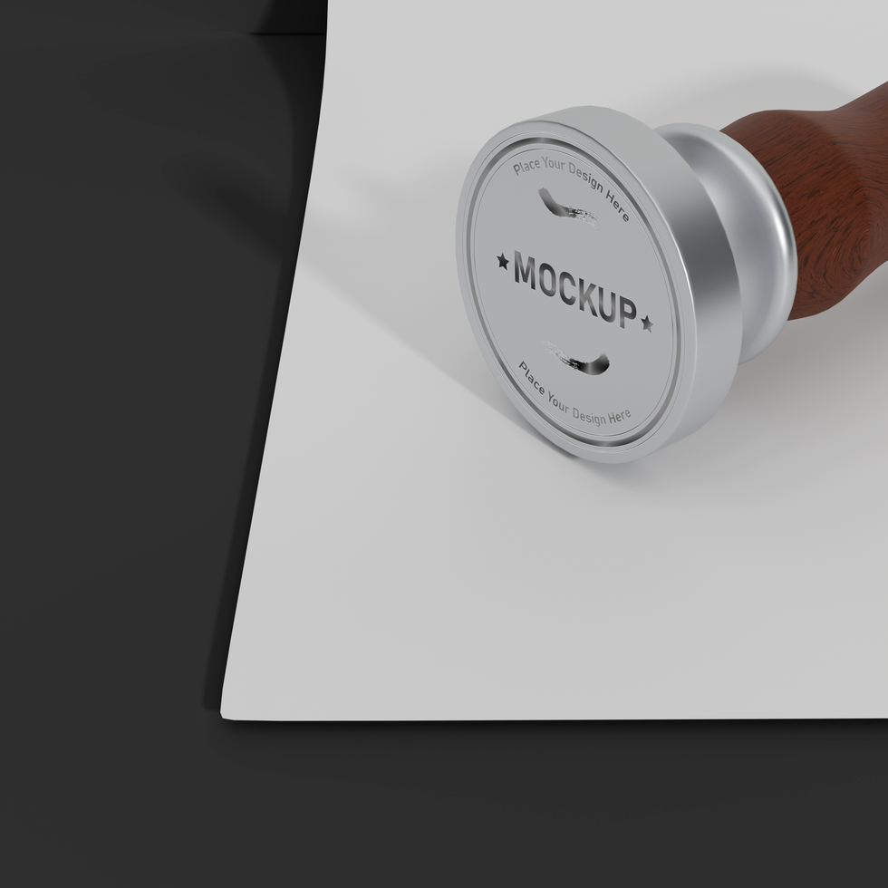 simple and attractive stamp mockups for business use psd
