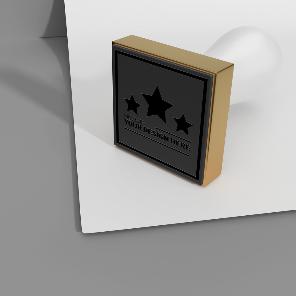 simple and attractive stamp mockups for business use psd