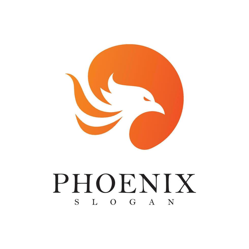 Phoenix logo design vector template.