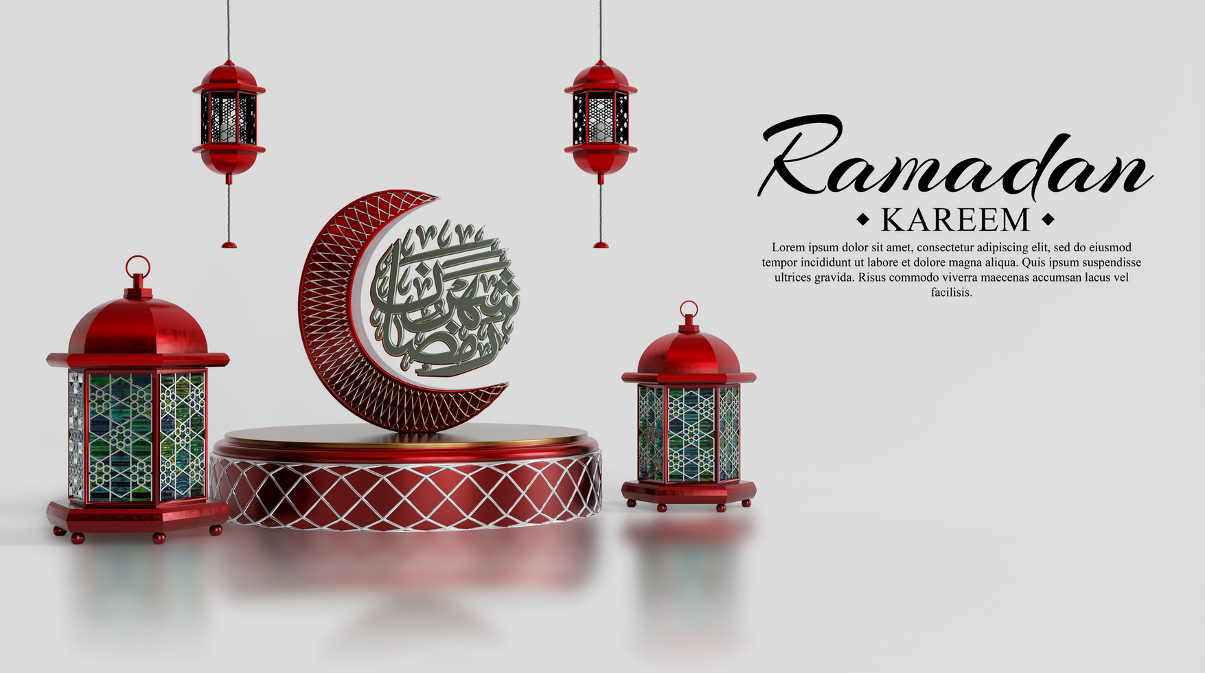 Luxurious ramadan karem background psd template