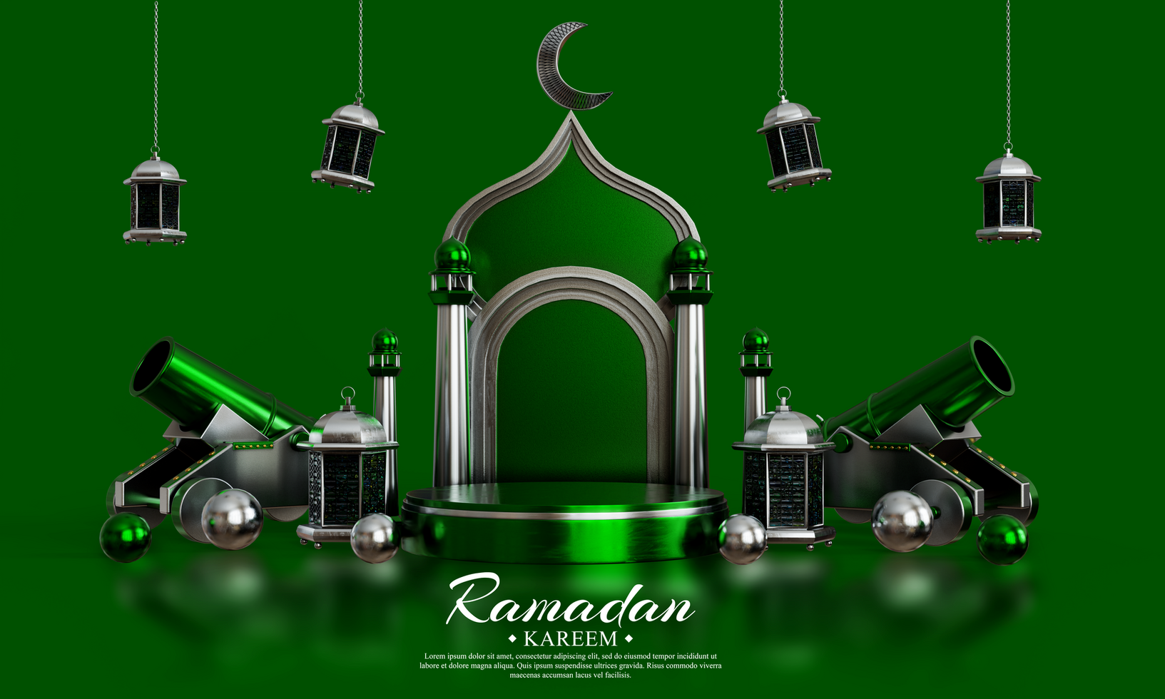 lussuoso Ramadan karem sfondo PSD modello