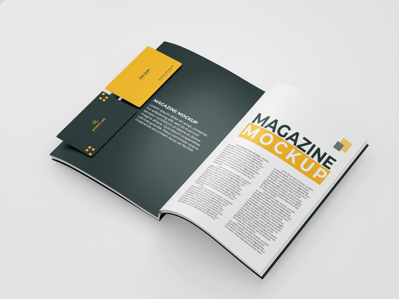 A simple and attractive magazine mockup for branding purposes psd