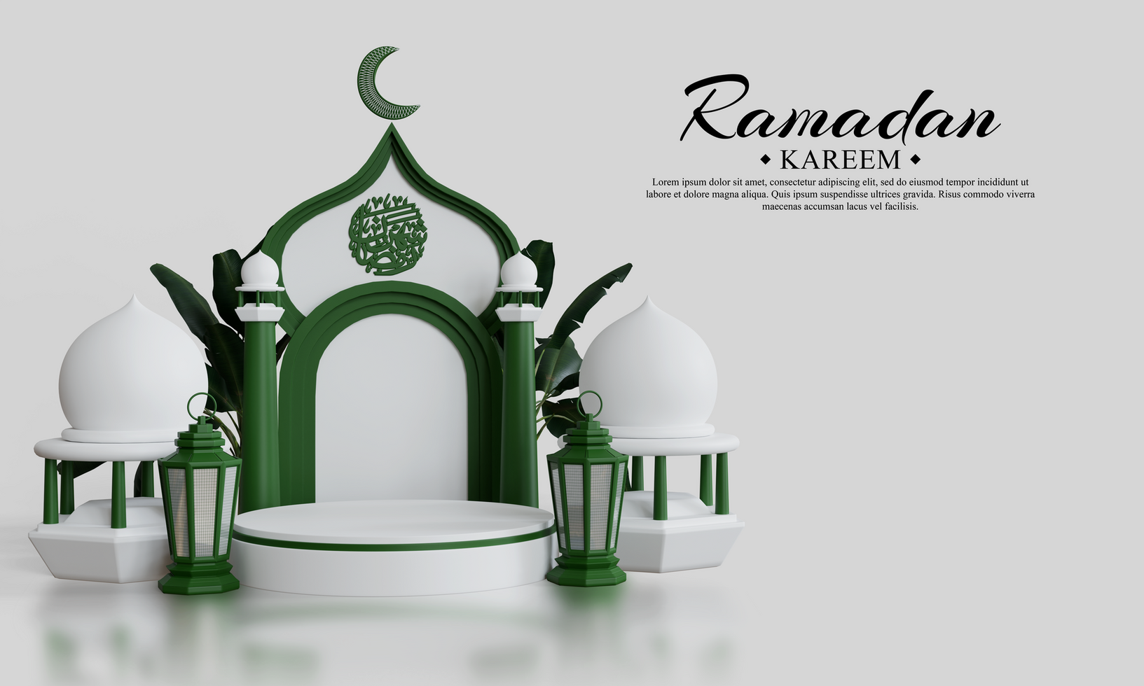 Luxurious ramadan karem background psd template