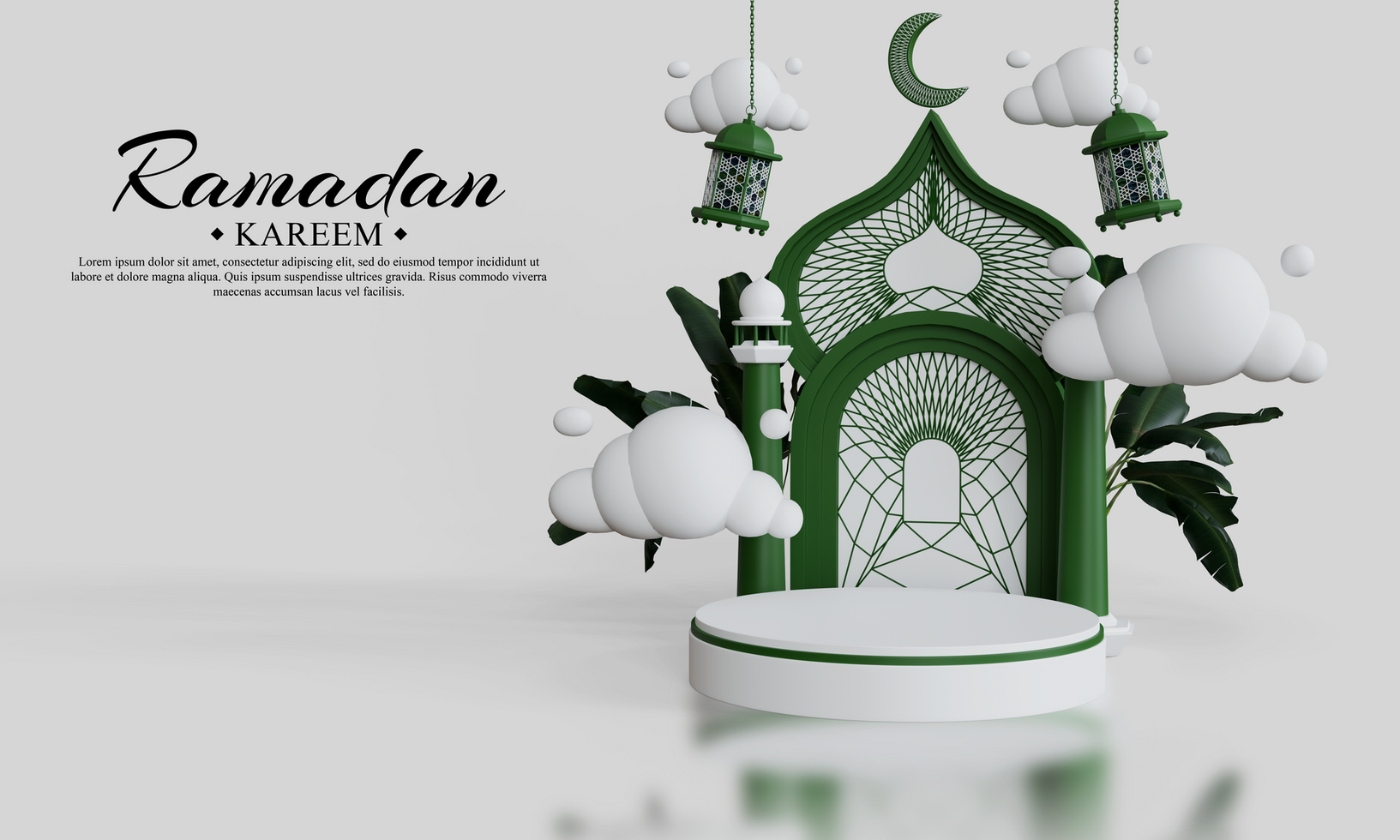 Luxurious ramadan karem background psd template