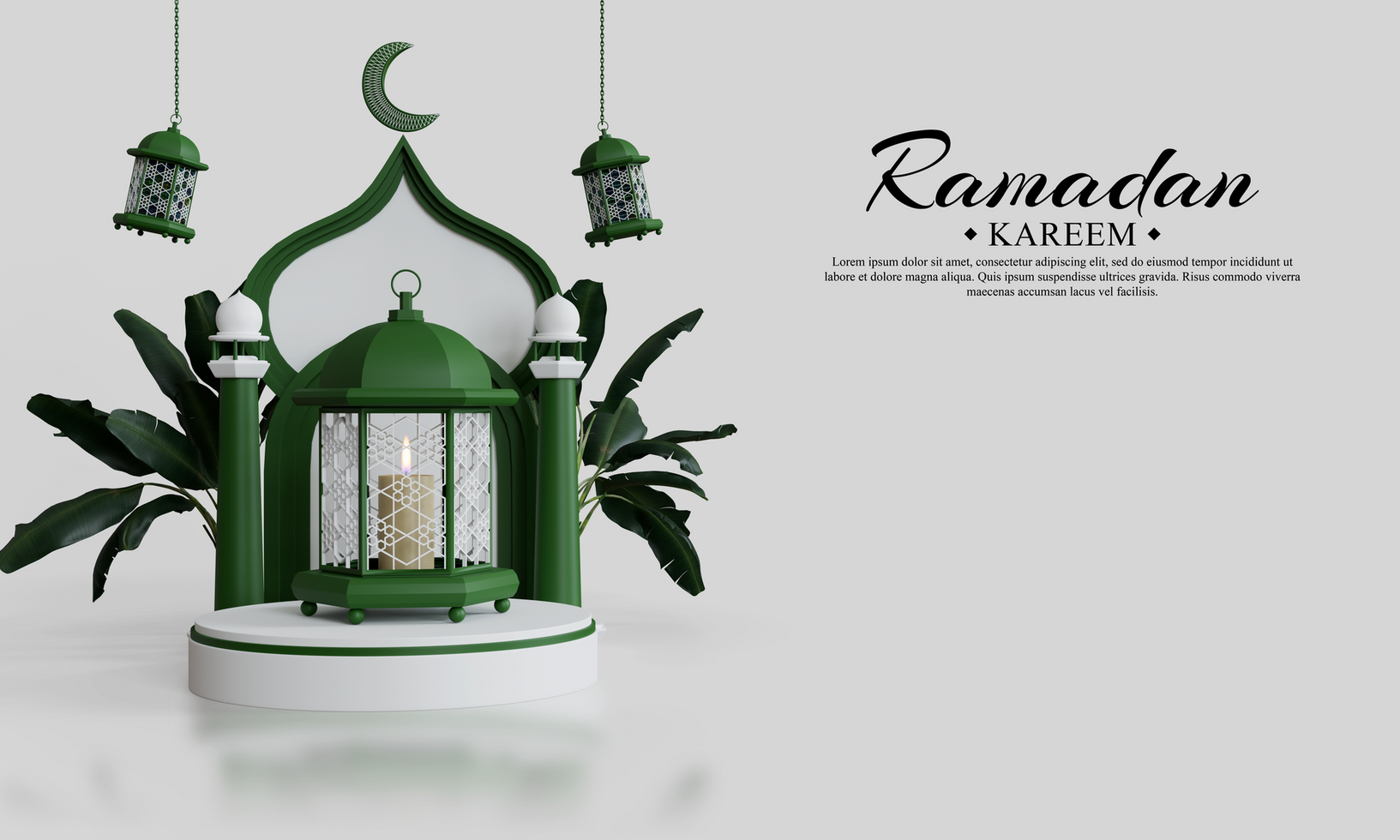 Luxurious ramadan karem background psd template