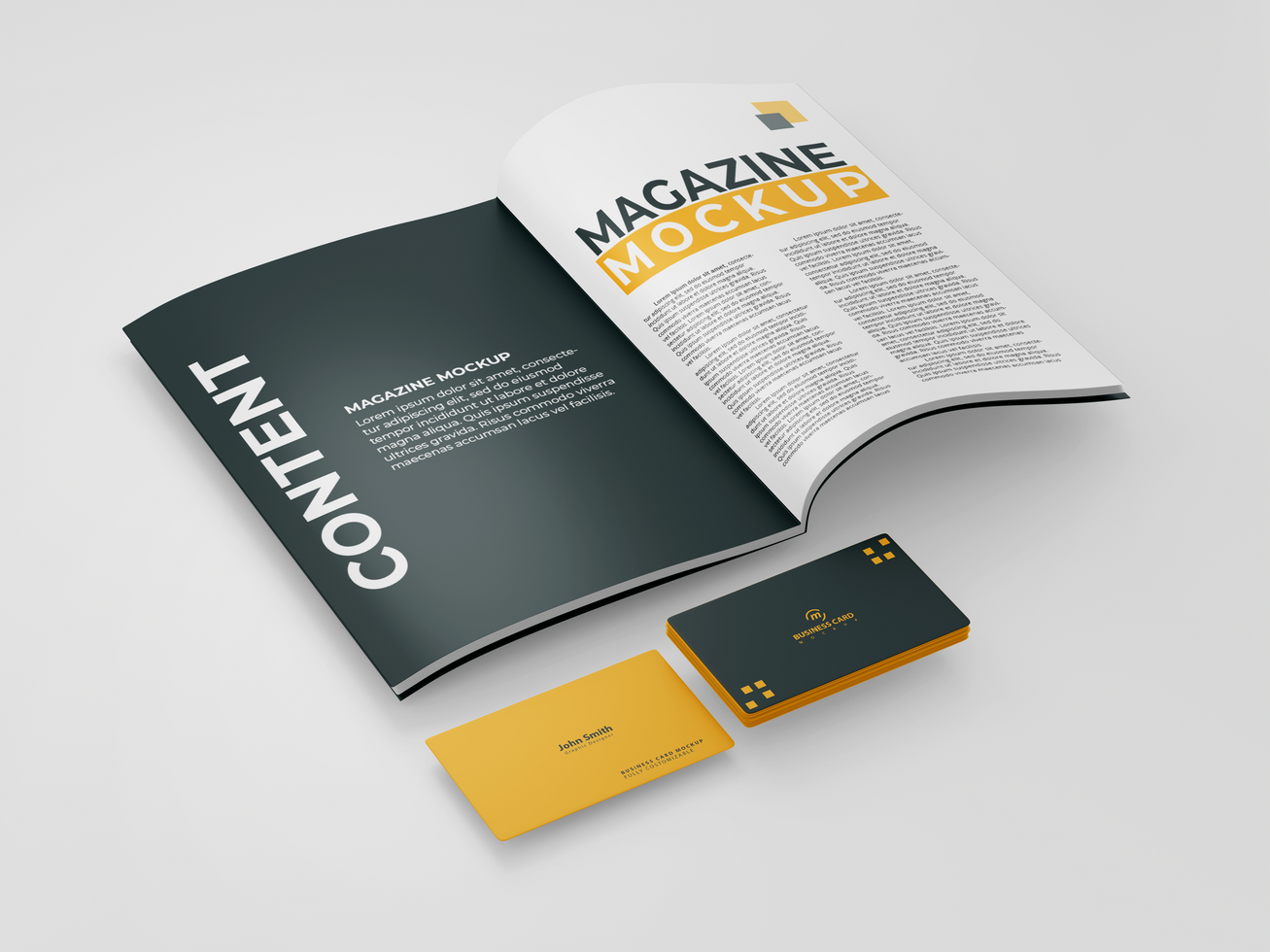A simple and attractive magazine mockup for branding purposes psd