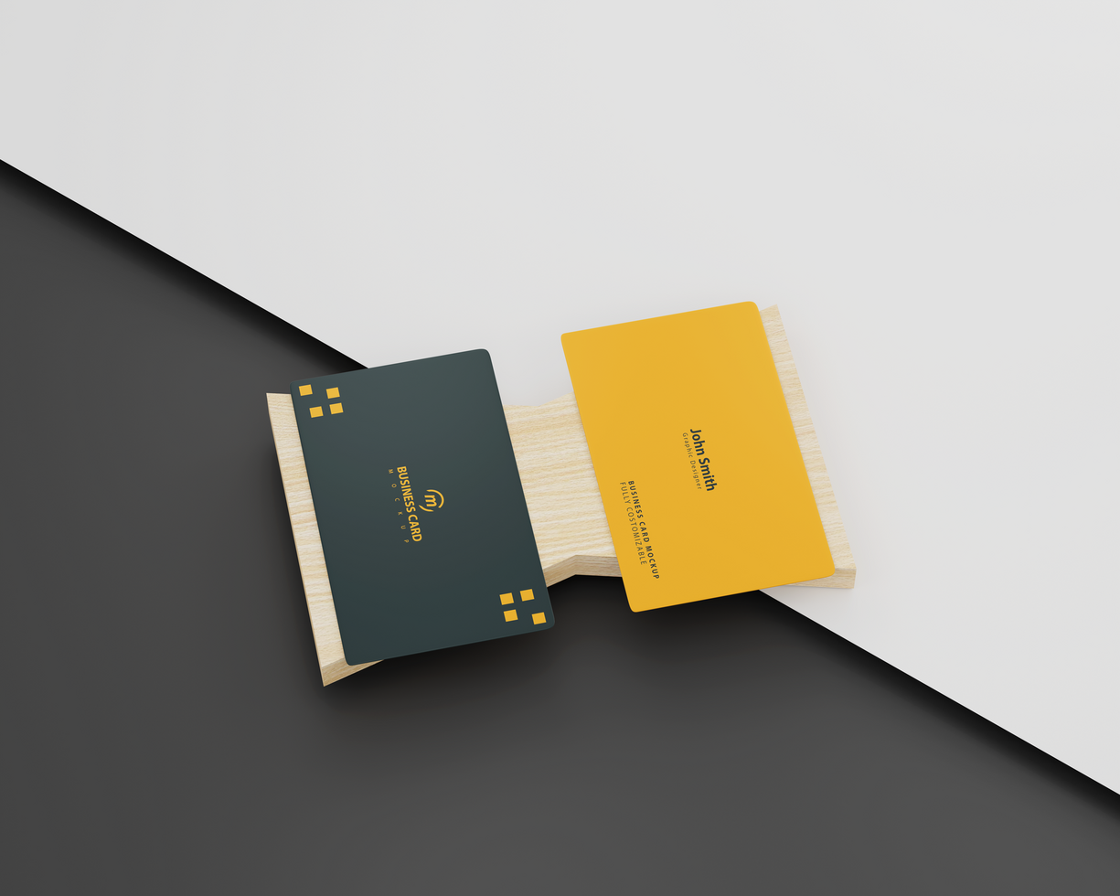 simple and attractive business card mockup for branding purposes psd