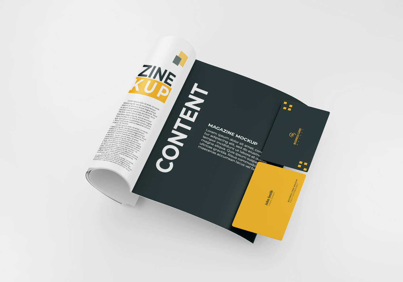 A simple and attractive magazine mockup for branding purposes psd