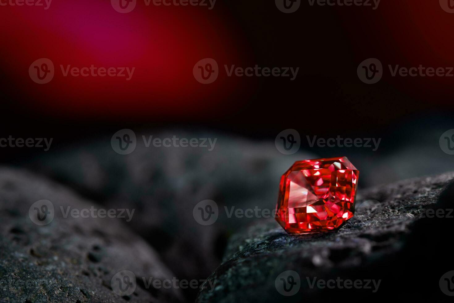 Precious Red Sapphire Ruby Gemstone photo