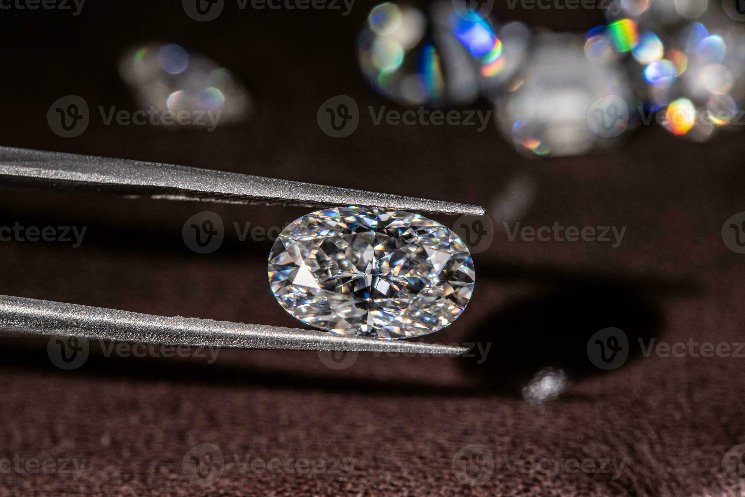 Oval cut crushed ice diamond 33864315 Stock Photo at Vecteezy