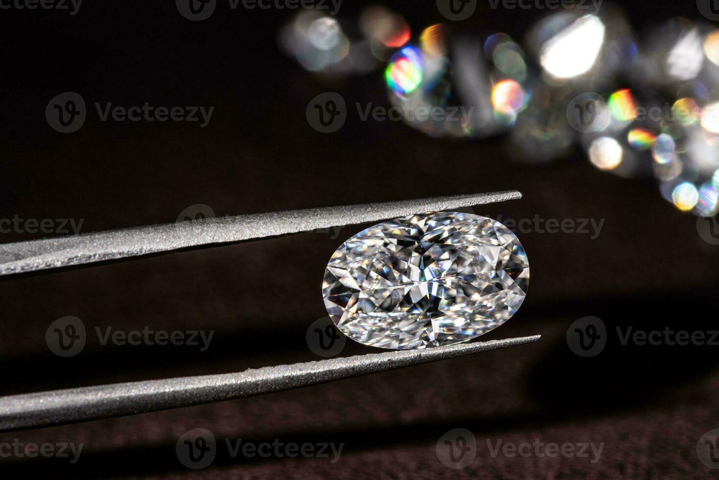 Oval cut crushed ice diamond 33864340 Stock Photo at Vecteezy