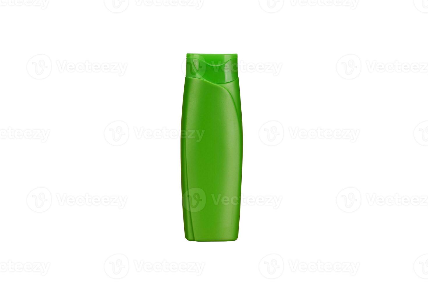 Blank Label Shampoo Bottle or Shower Gel on Pink Background photo