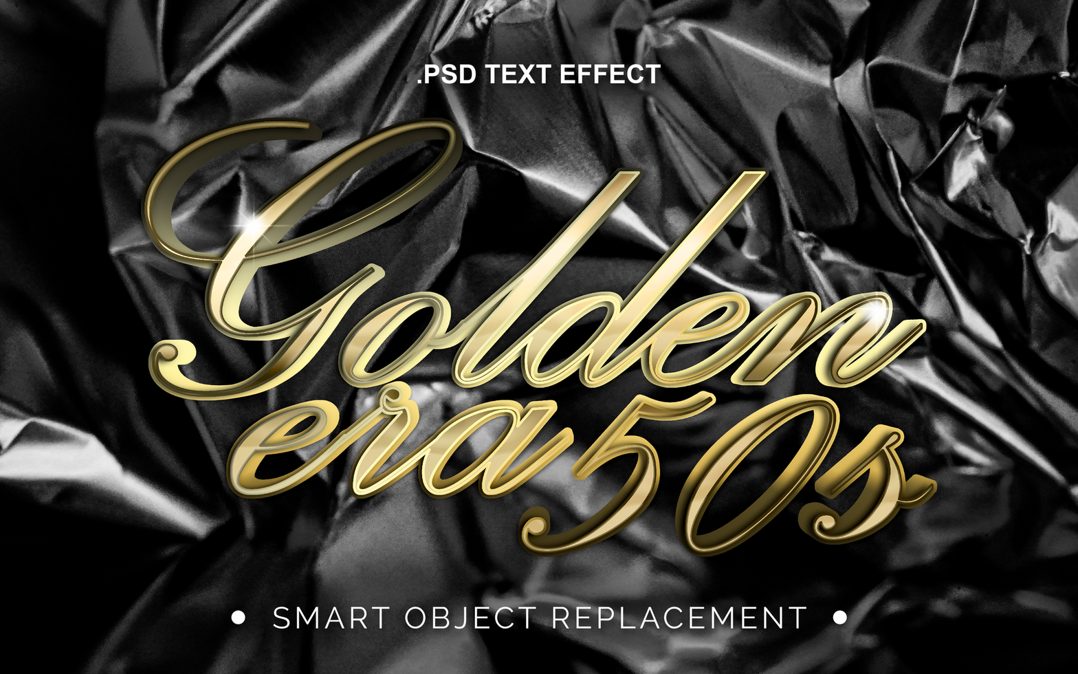 3D Realistic Chrome Metallic PSD Text Effect