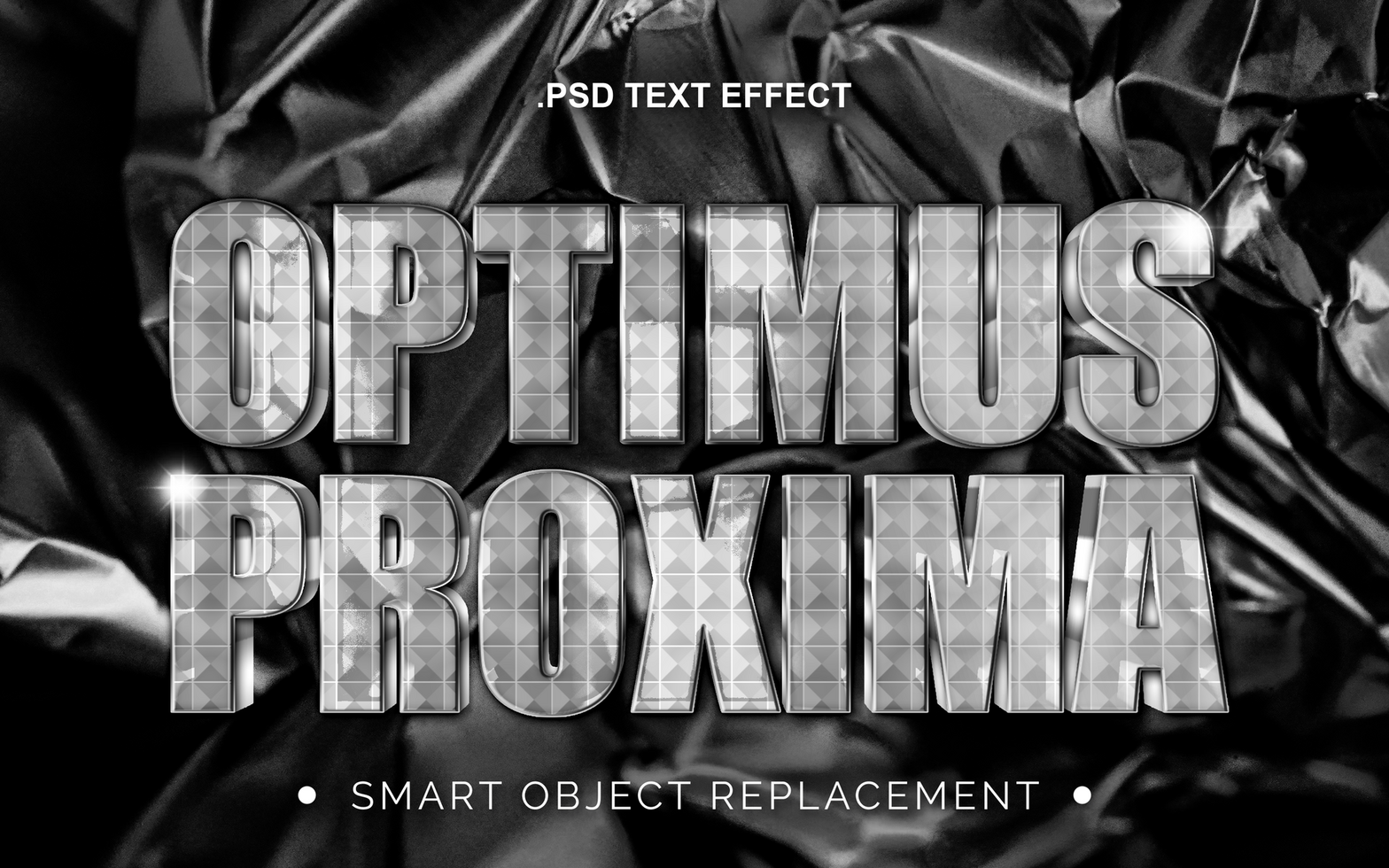 3D Realistic Chrome Metallic PSD Text Effect