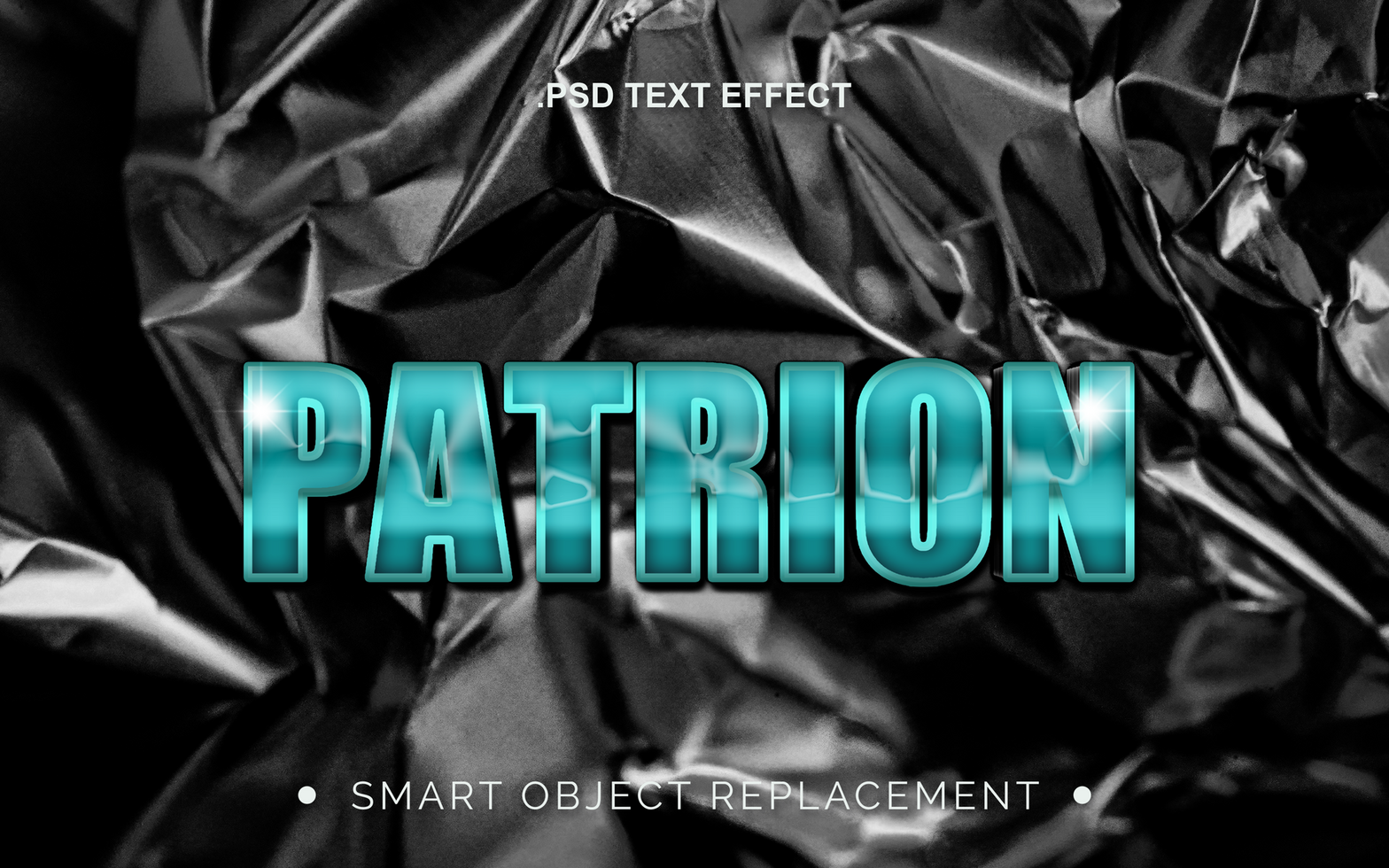 3D Realistic Chrome Metallic PSD Text Effect