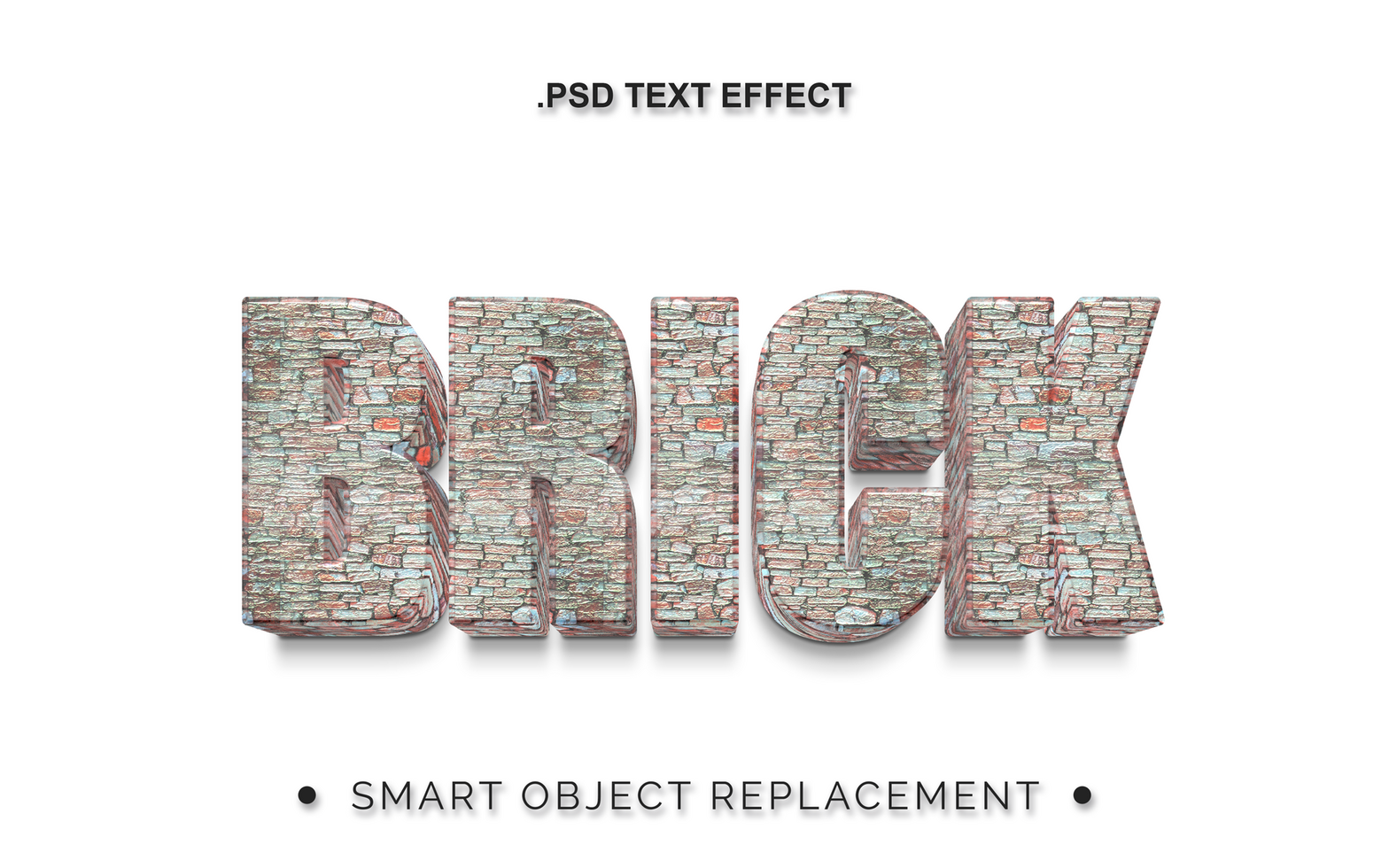 3D Bold Realistic Texturized PSD Text Effect