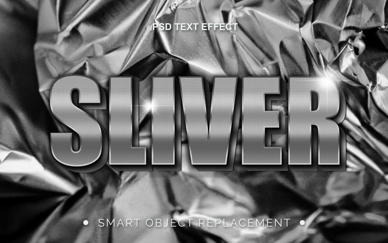 3D Realistic Chrome Metallic PSD Text Effect