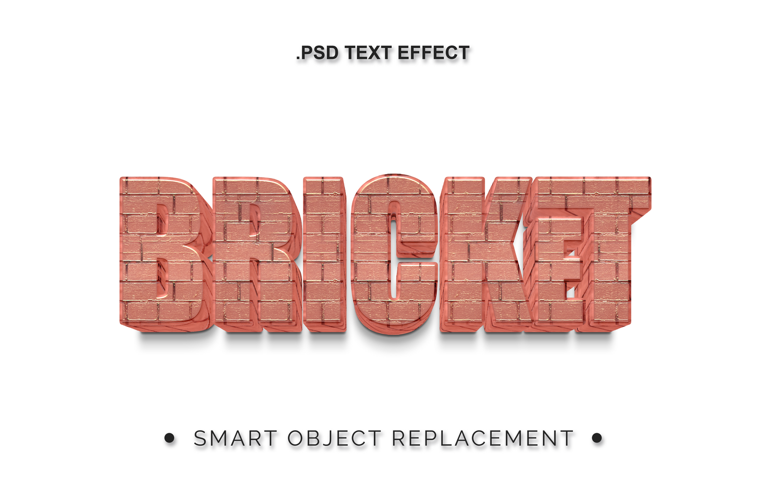 3D Bold Realistic Texturized PSD Text Effect