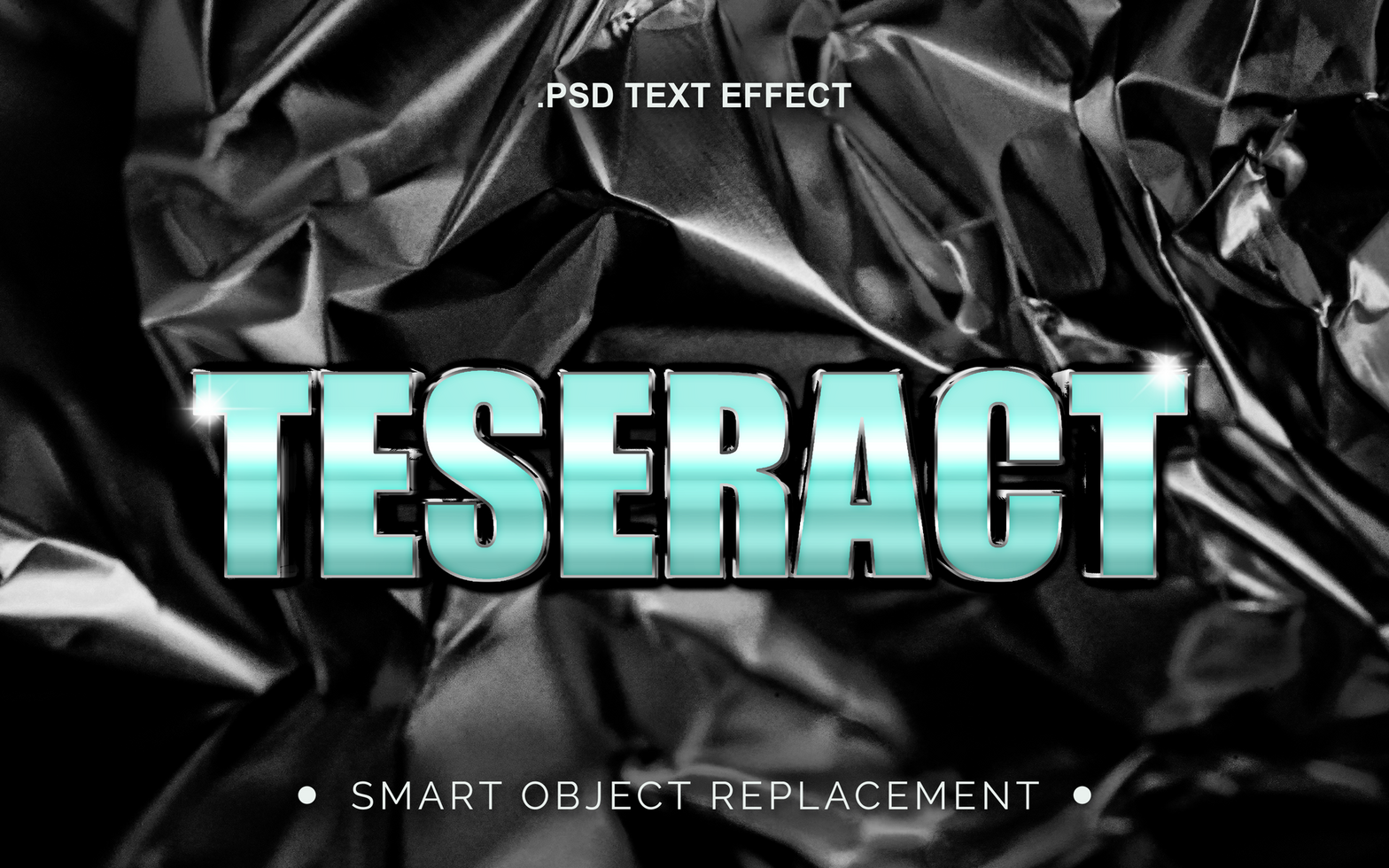 3D Realistic Chrome Metallic PSD Text Effect