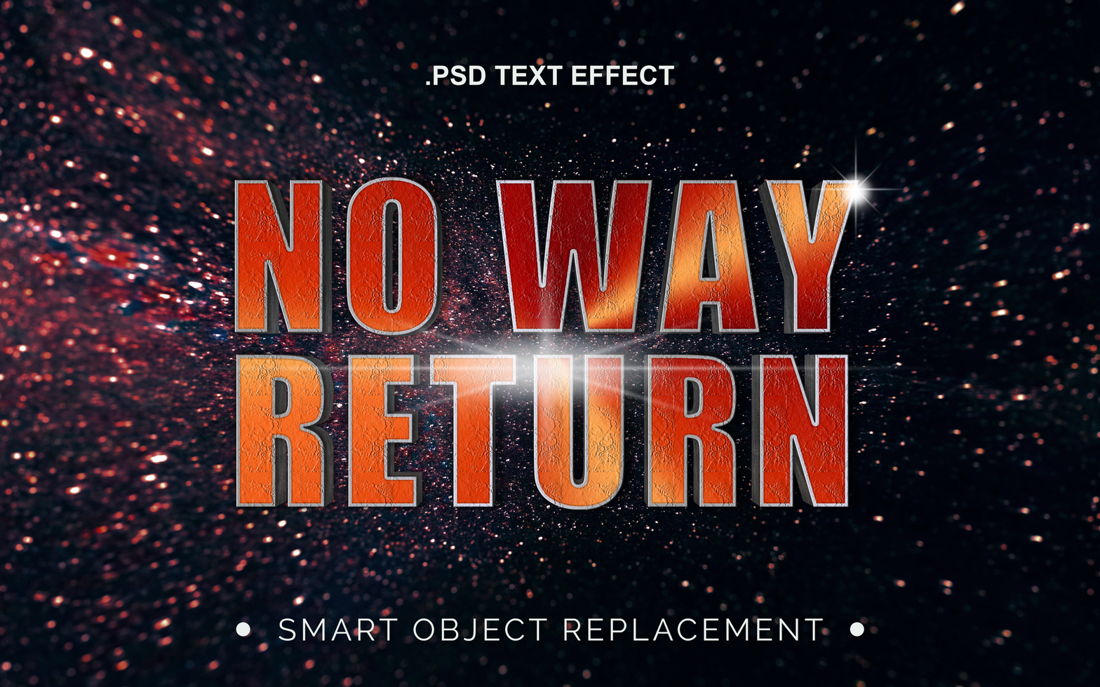 3D Realistic Text Effect For Movie and Cinematic Title psd