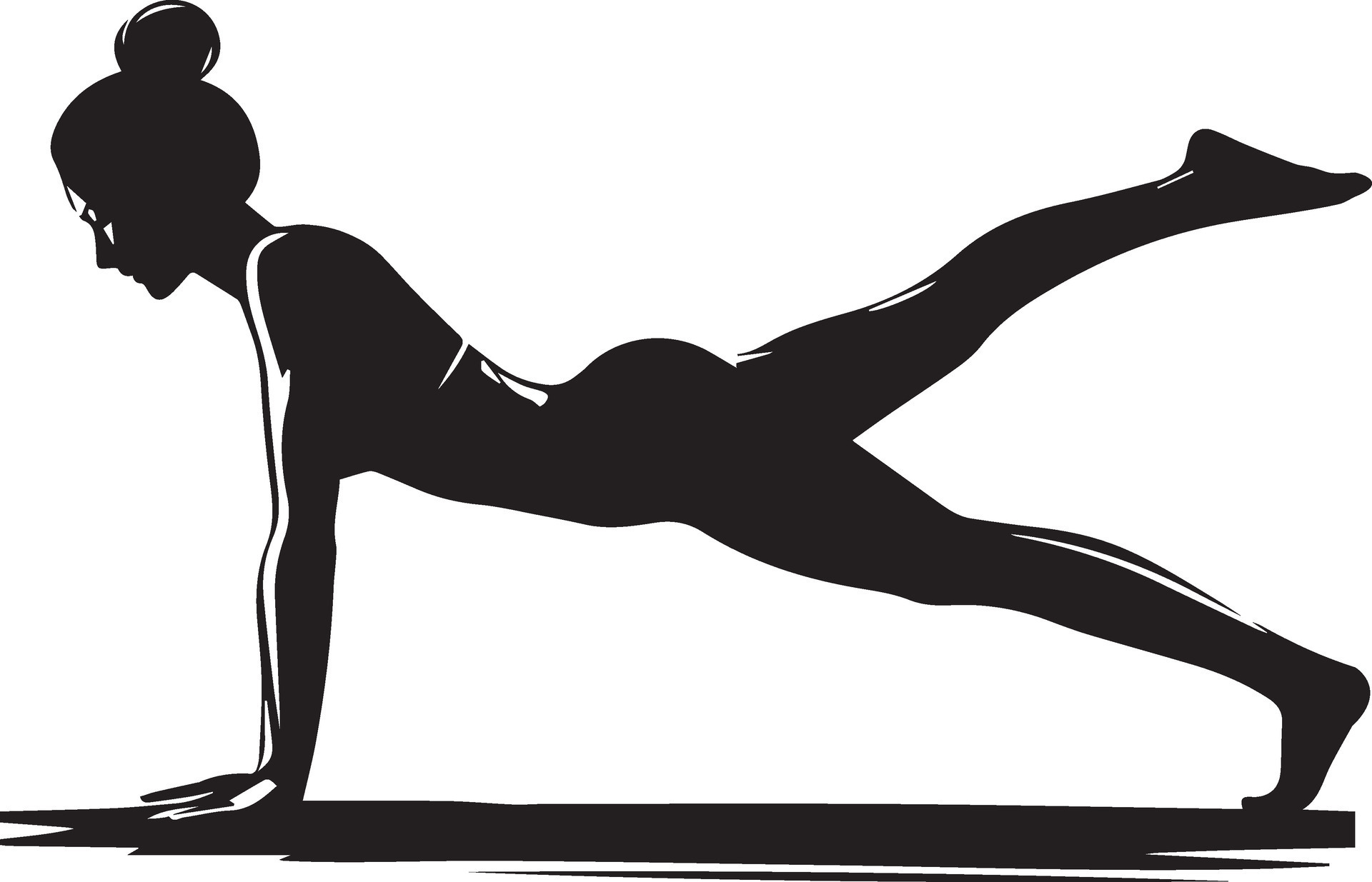 Push Up Pose Vector 162135 Vector Art at Vecteezy