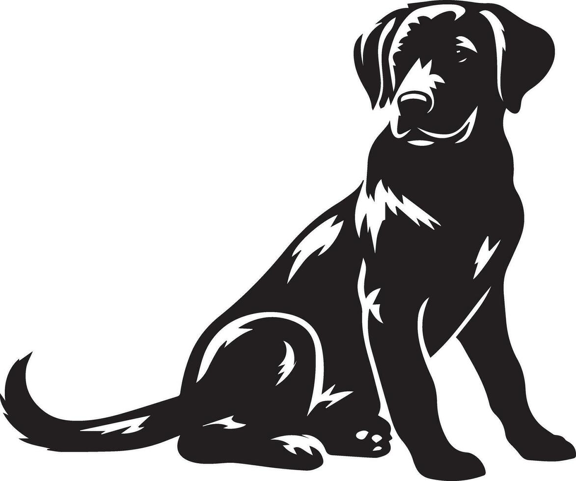 perro actitud vector silueta ilustración negro color