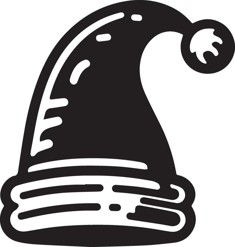Christmas hat vector silhouette illustration
