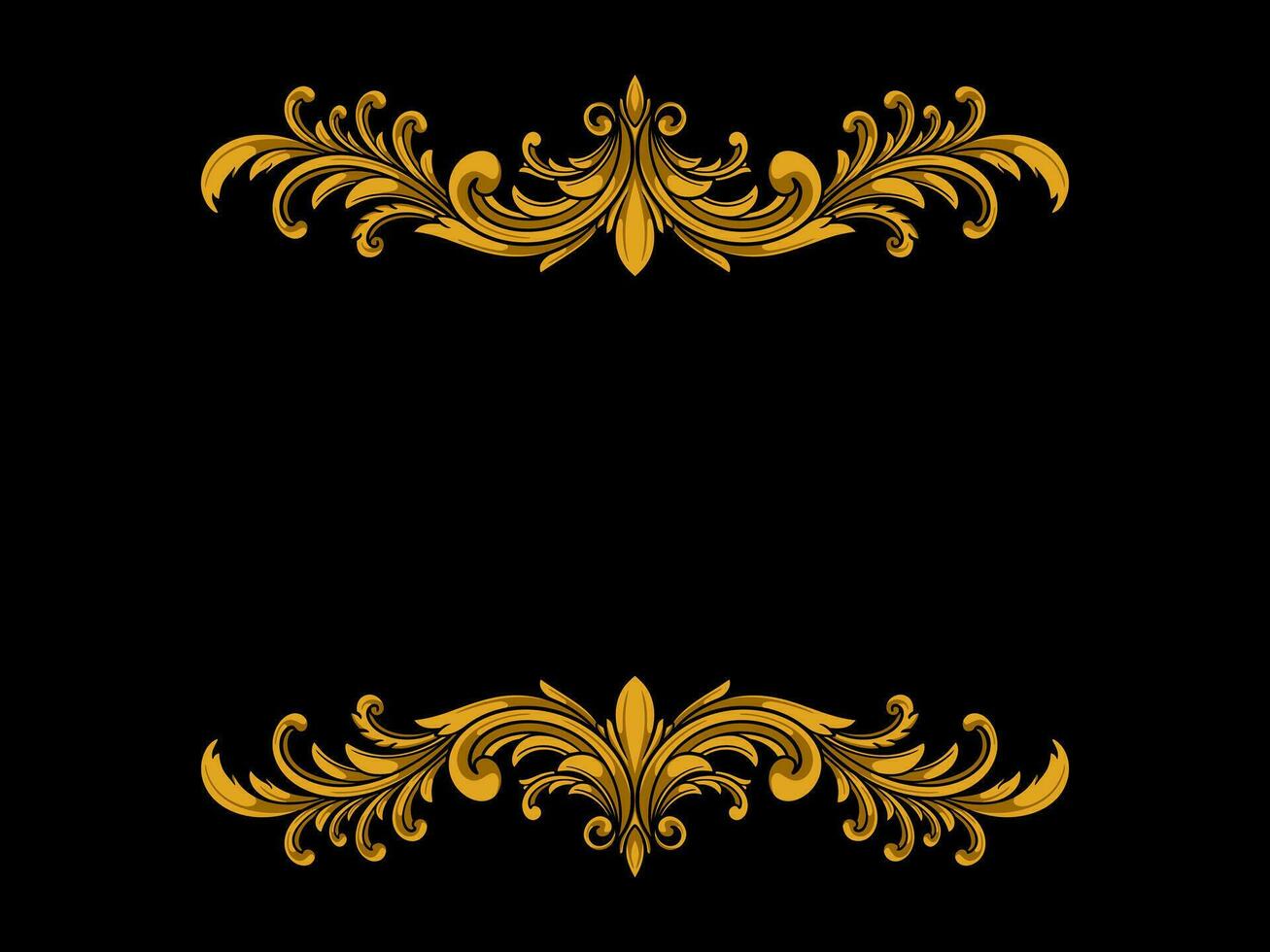 Gold Ornament Classy Luxury Fur Wings vector